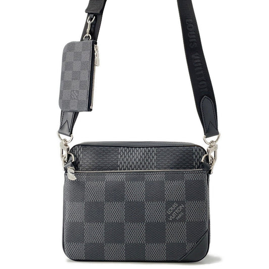 Louis Vuitton Trio Messenger NoirN50017 Graphite 3D Damier Crossbody Bag