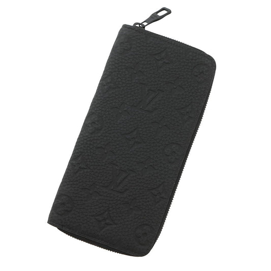 Louis Vuitton Zippy Vertical NoirM69047 ・Pattern Monogram Taurillon Leather Wallet Case