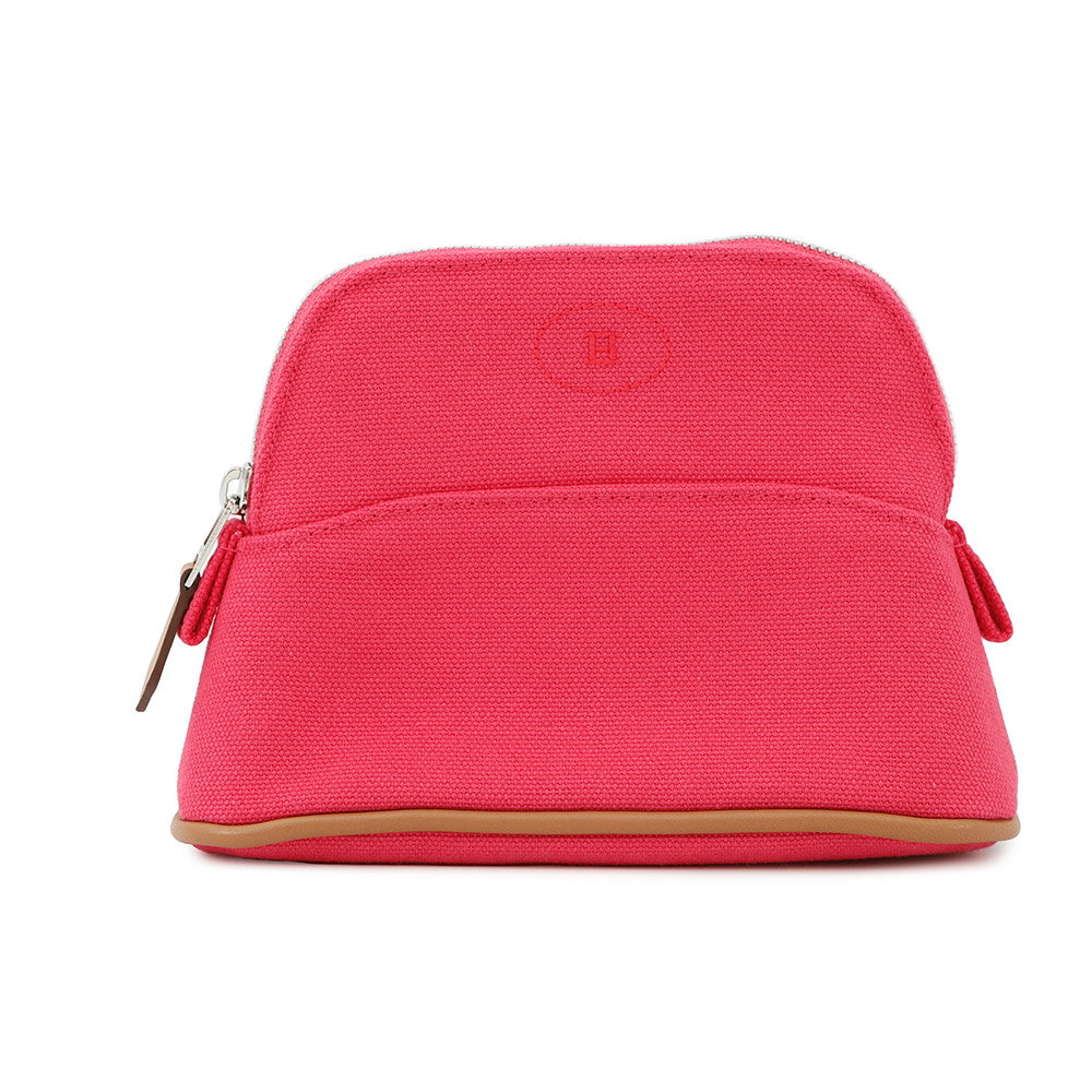 Bolide Pouch Hibiscus Size Handbag Leather Canvas Travel Bag