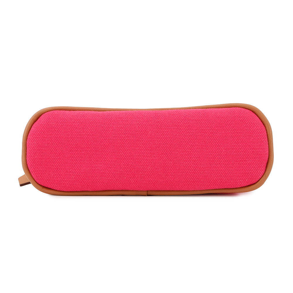 Bolide Pouch Hibiscus Size Handbag Leather Canvas Travel Bag