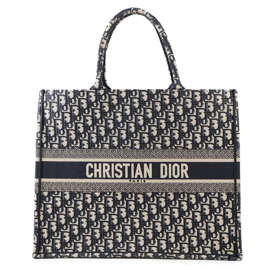 Dior Tote Bag Book tote NavyM1286ZRIW Canvas Large