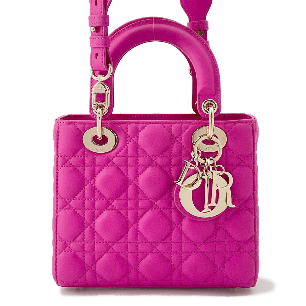Dior Handbag Lady's MY Cannage 2-way Bag PinkM0538ONGE Lambskin Small