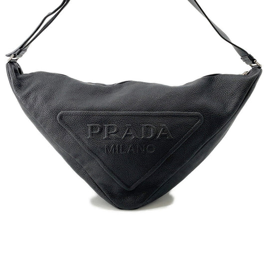 Prada Shoulder Bag Triangle Black2VY007 Leather