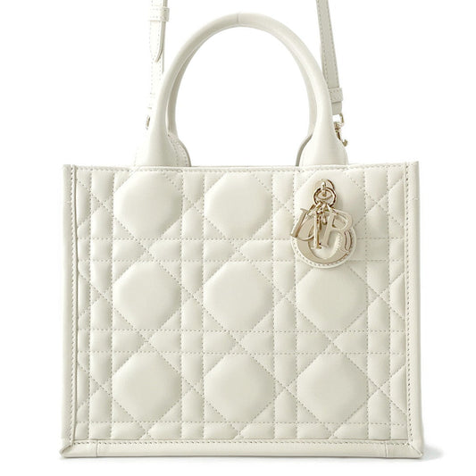 Dior Handbag Macrocannage Book Tote Latte WhiteM1325OWHP M030 Calf Leather Tote Bag