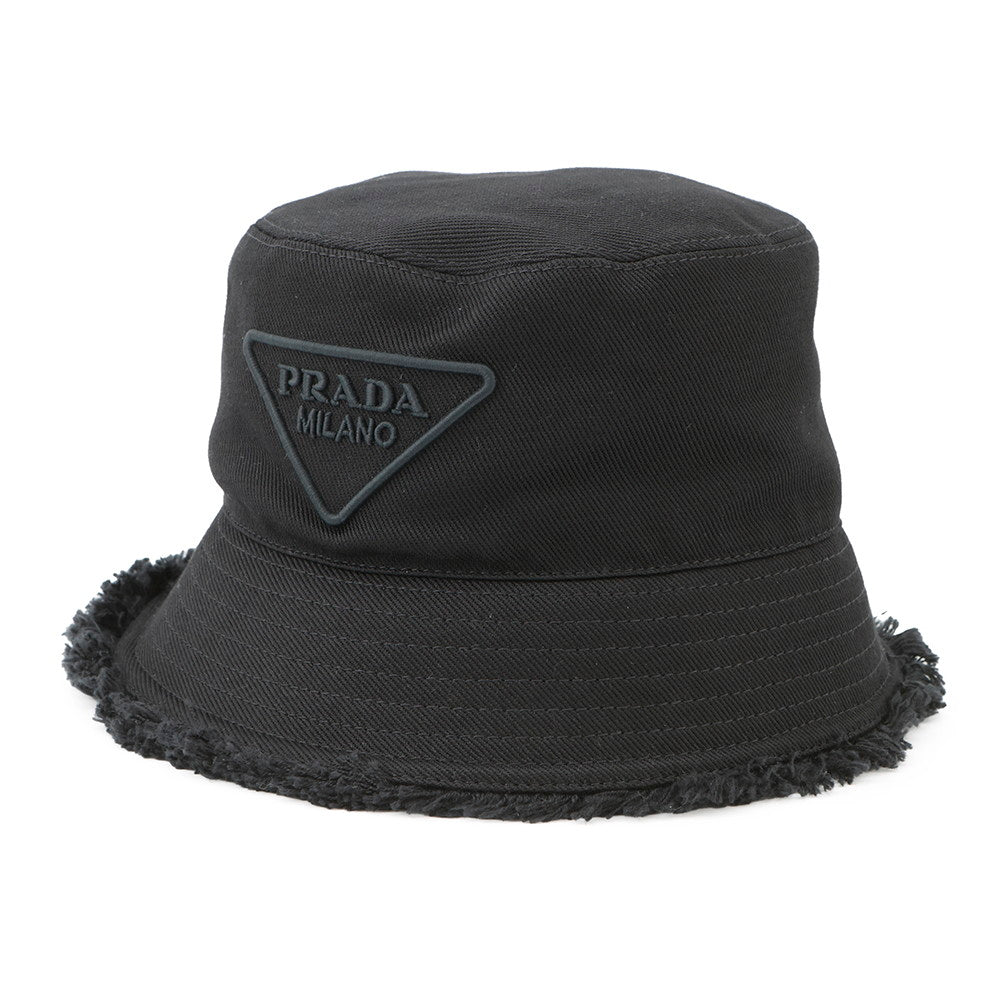 Prada Bag fringe hat Black1HC137 Cotton100% Bucket Bucket Bag