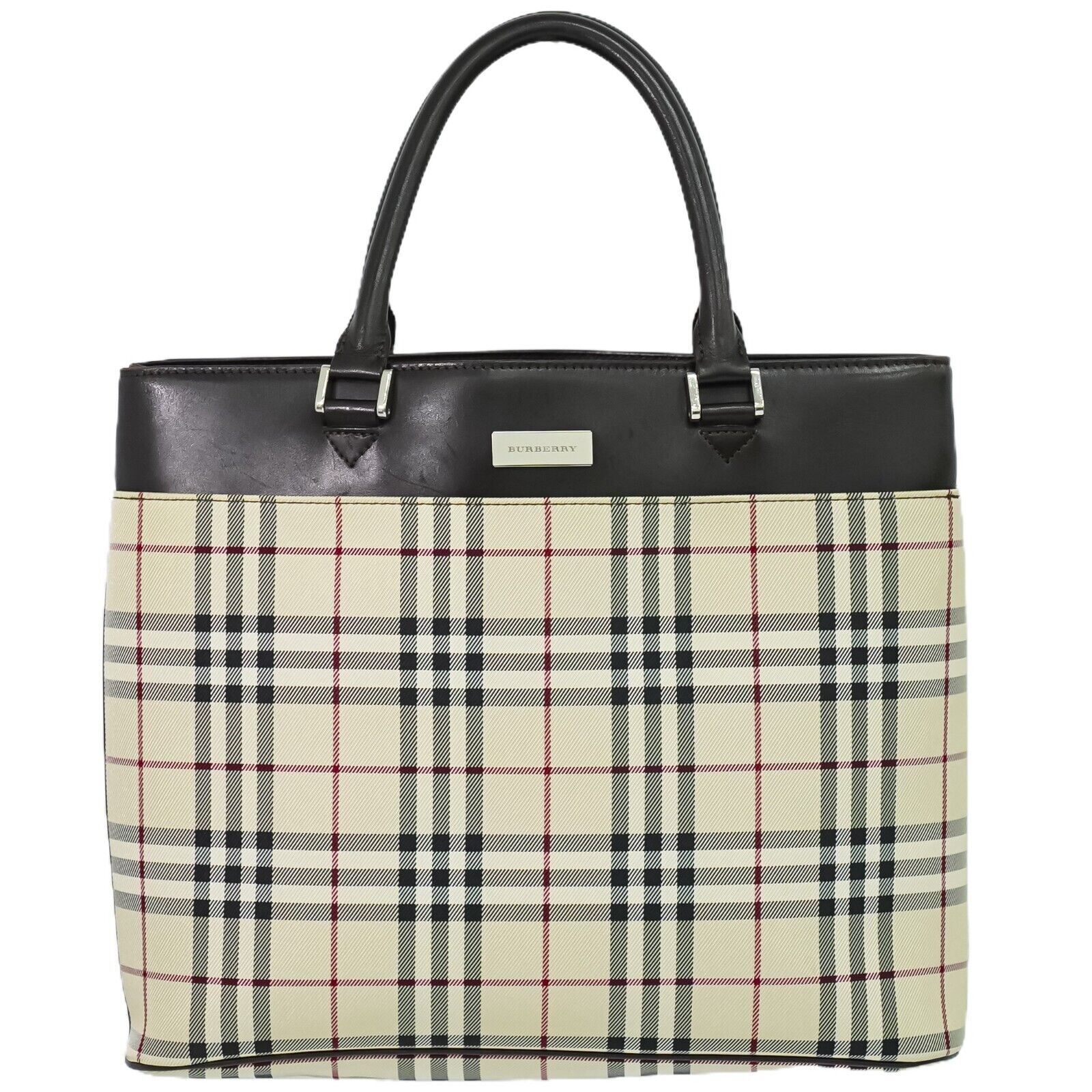 Burberry Luxury Tartan Tote Tote Bag