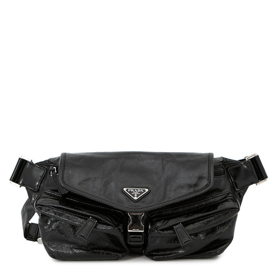 Prada Crossbody Bag Black2VH174 Calf Leather