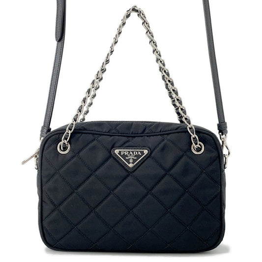 Prada Bag Black1BH910 Nylon Quilted Handbag