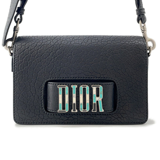 Dior Shoulder Bag Mosaique Leather Black Logo