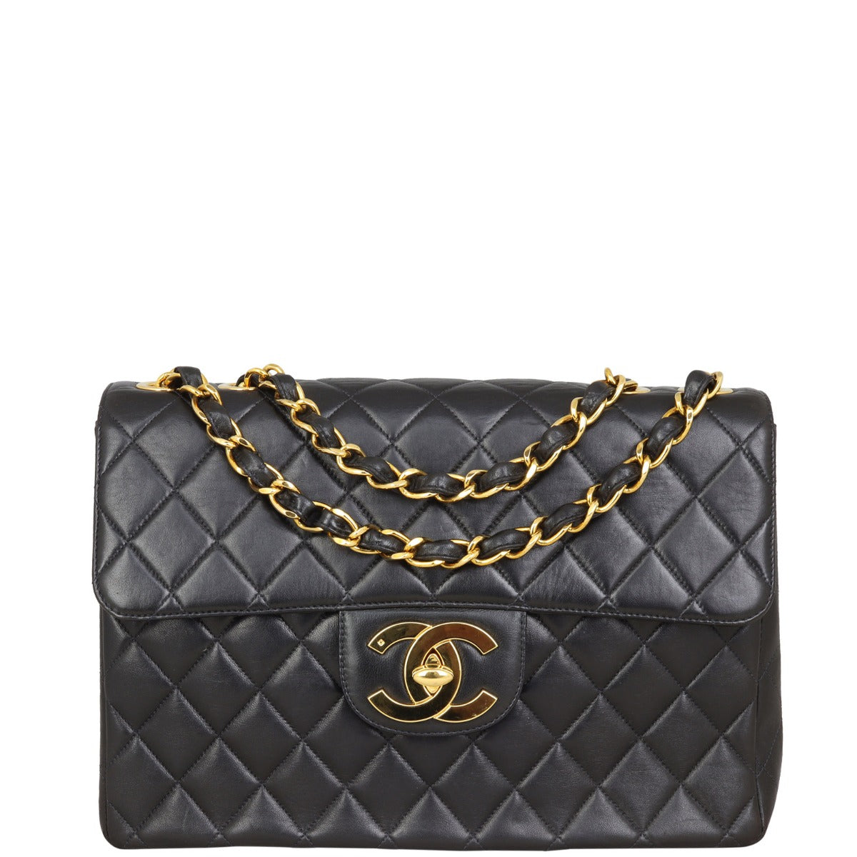 Chanel Maxi Jumbo XL Single Bag GHW Black Flap Handbag
