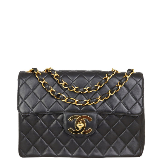 Chanel Maxi Jumbo XL Single Bag GHW Black Flap Handbag