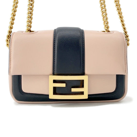 Fendi Shoulder Bag Jasmin Flower8BS045 Leather Mini Chain