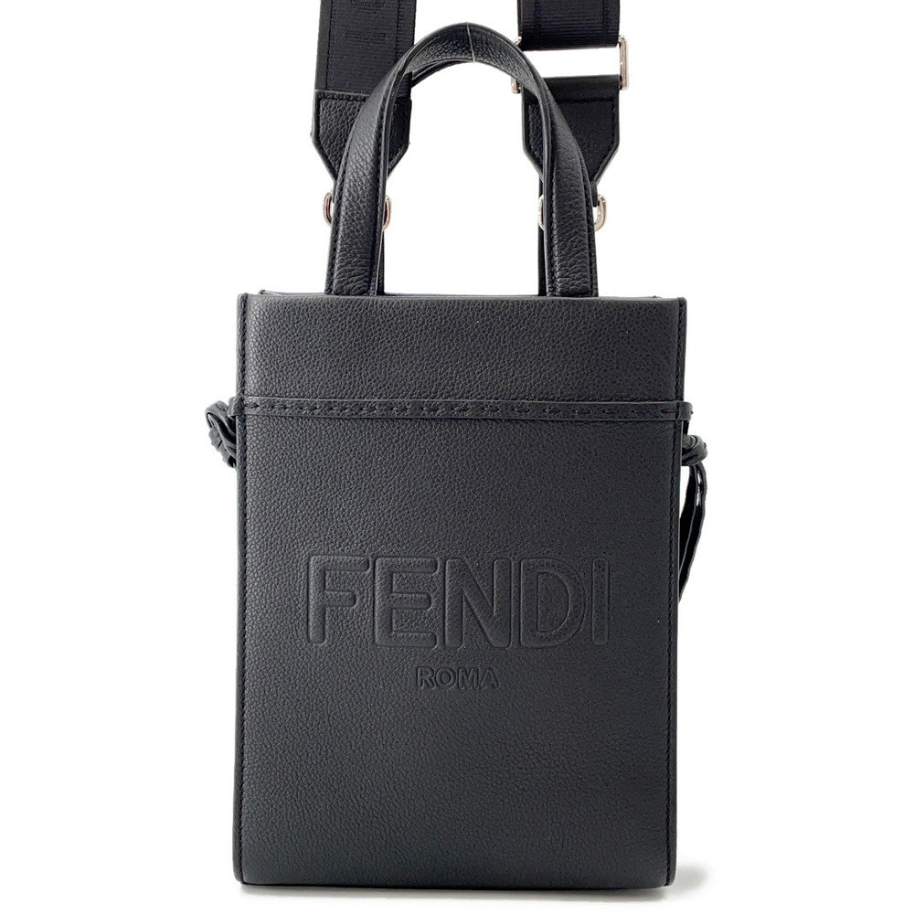 Fendi Go To 2way Bag Black7VA584 Leather Small Handbag