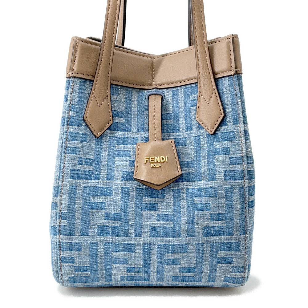 Fendi Shoulder Bag Origami Blue8BS083 Denim