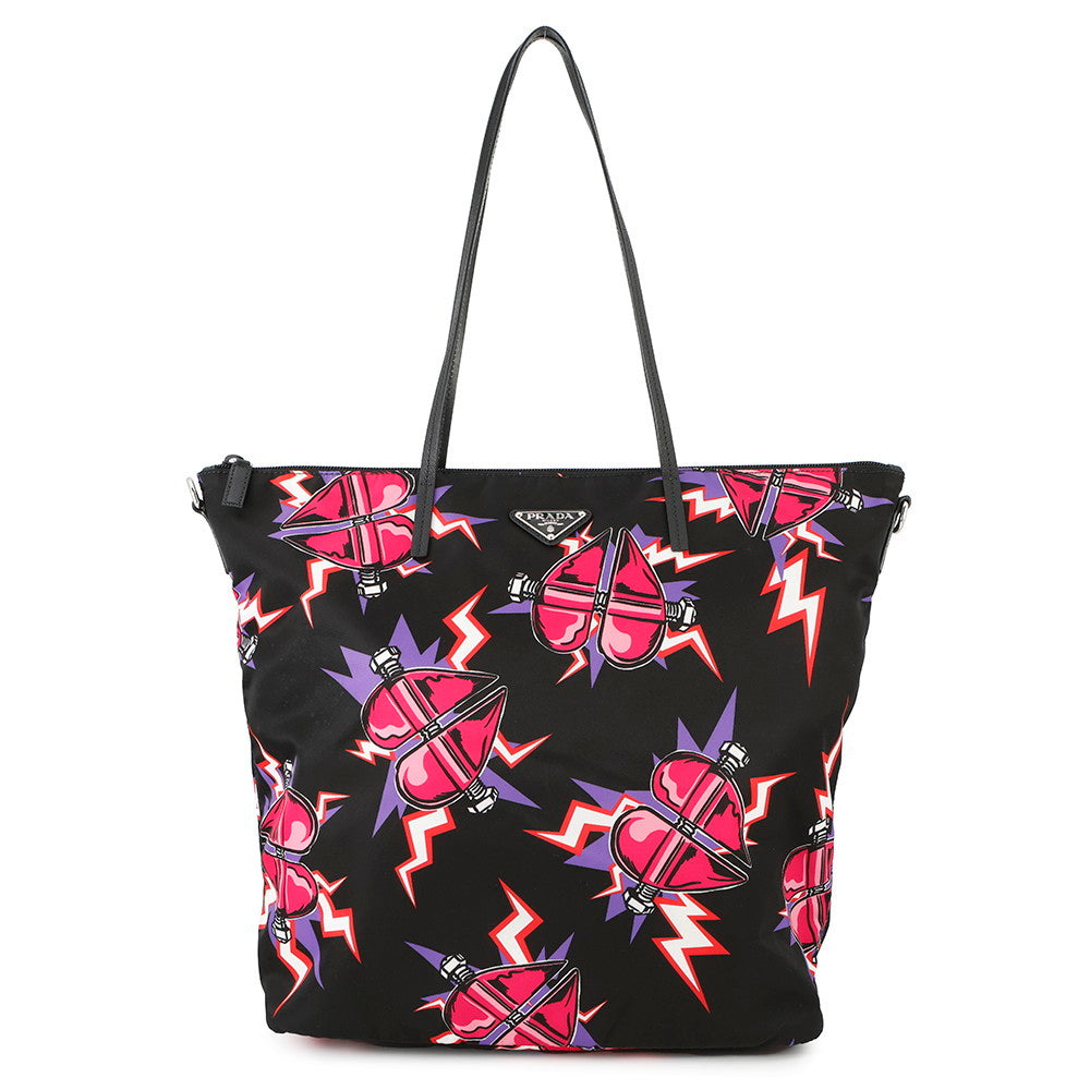 Prada Tote Bag Franken 2-way Pink1BG189 Nylon Black