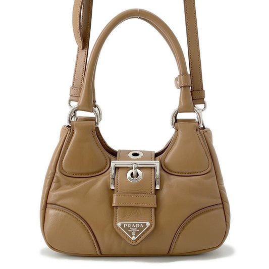 Prada Re-Edition Moon 2wayShoulder Brown1BA381 Padded Nappa Leather Shoulder Bag