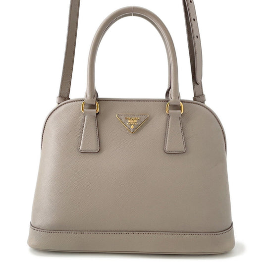 Prada 2way GreigeBN2567 LeatherLeather Saffiano Handbag