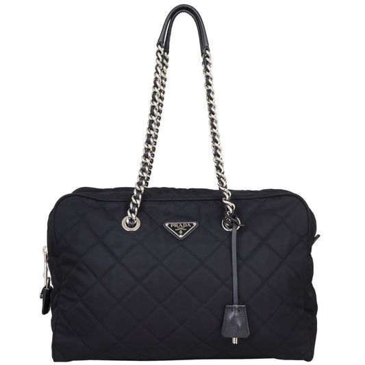 Prada Tessuto Bowling Bag Quilted Travel Bag