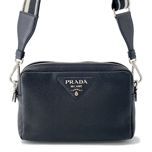 Prada Shoulder Bag Dino Soft Black1BH082 Leather Vitello