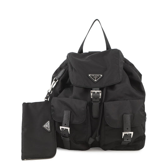 Prada Backpack Re- with Pouch Black1BZ811 Nylon Medium