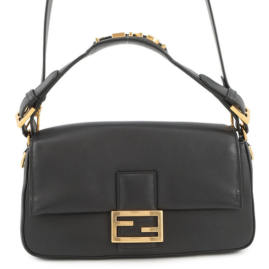 Fendi Stefano Pilati Collaboration Baguette Shoulder Black8BR822 Nappa Leather Shoulder Bag