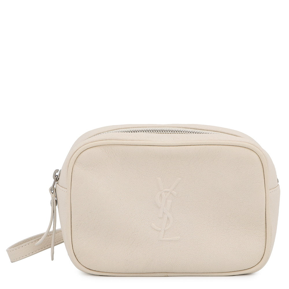 YSL Saint Laurent Crossbody Bag Waist pouch White527096 Leather