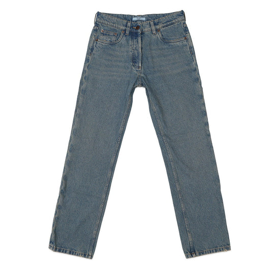 Prada Distressed Organic 5-Pocket Pants % Denim Blue Handbag