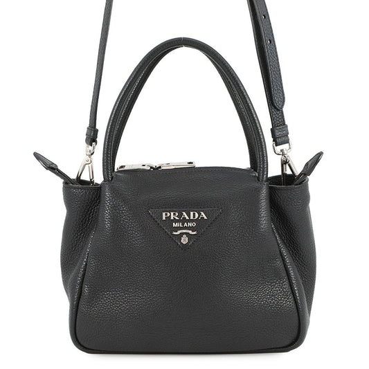 Prada Dino Black1BC145 Leather Vitello Handbag