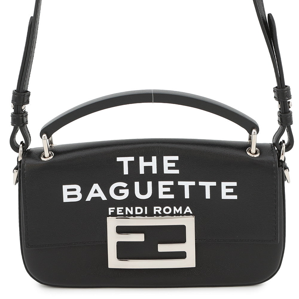 Fendi Shoulder Bag Marc Jacobs collaboration baguette phone pouch Leather Black White