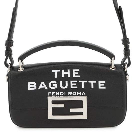 Fendi Shoulder Bag Marc Jacobs collaboration baguette phone pouch Leather Black White
