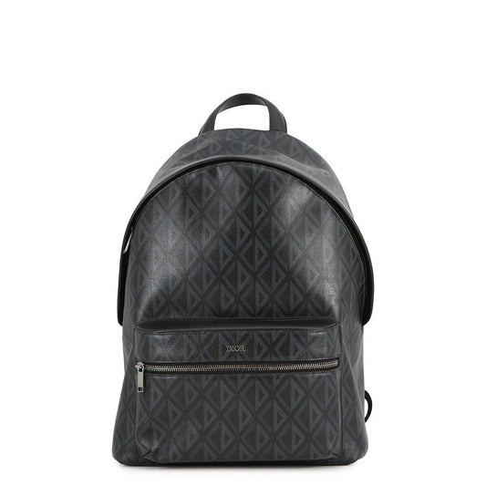 Dior Backpack CDDiamond PVC Coated Canvas Black