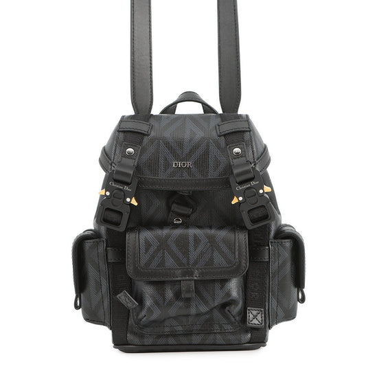 Dior Shoulder Bag Hit the Road Backpack PVC Coated Canvas Black Mini