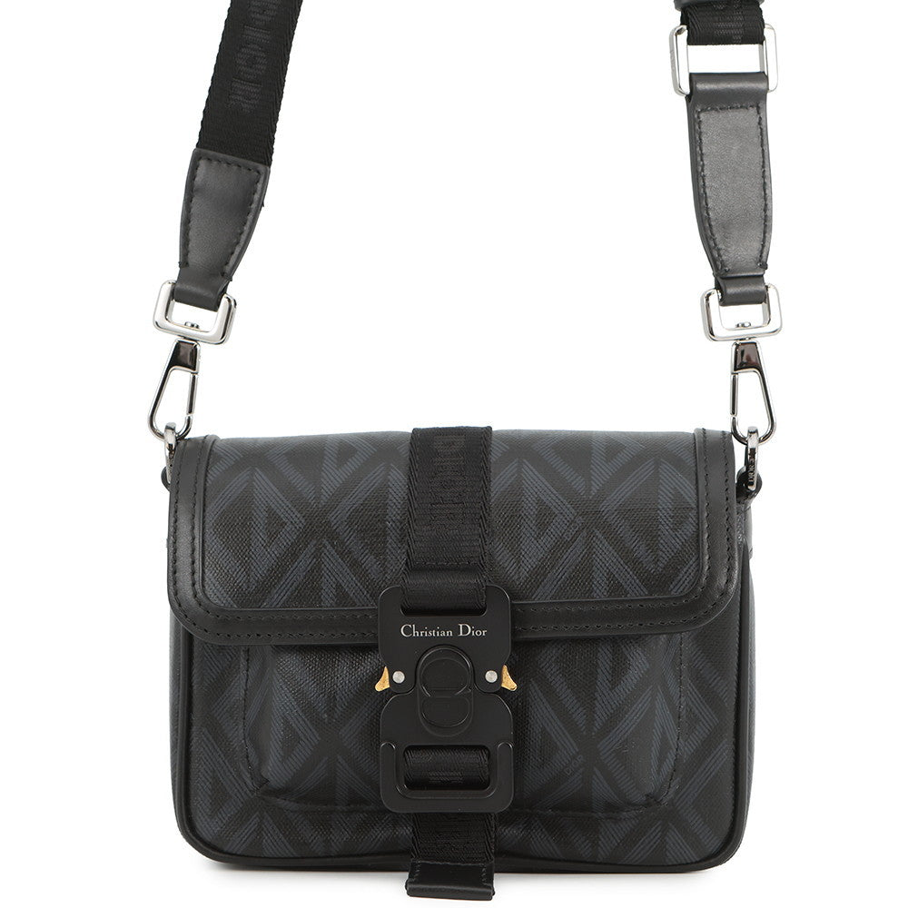 Dior Shoulder Bag Hit the Road PVC Coated Canvas Black