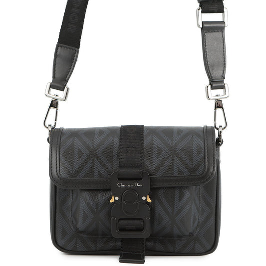 Dior Shoulder Bag Hit the Road PVC Coated Canvas Black