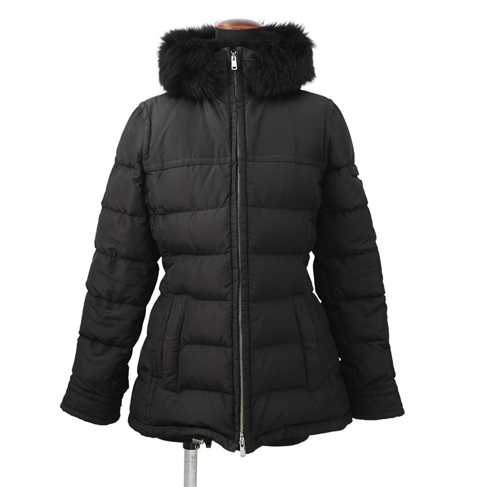 Prada Triangle Down Jacket % Recycled Polyester Black Logo Handbag