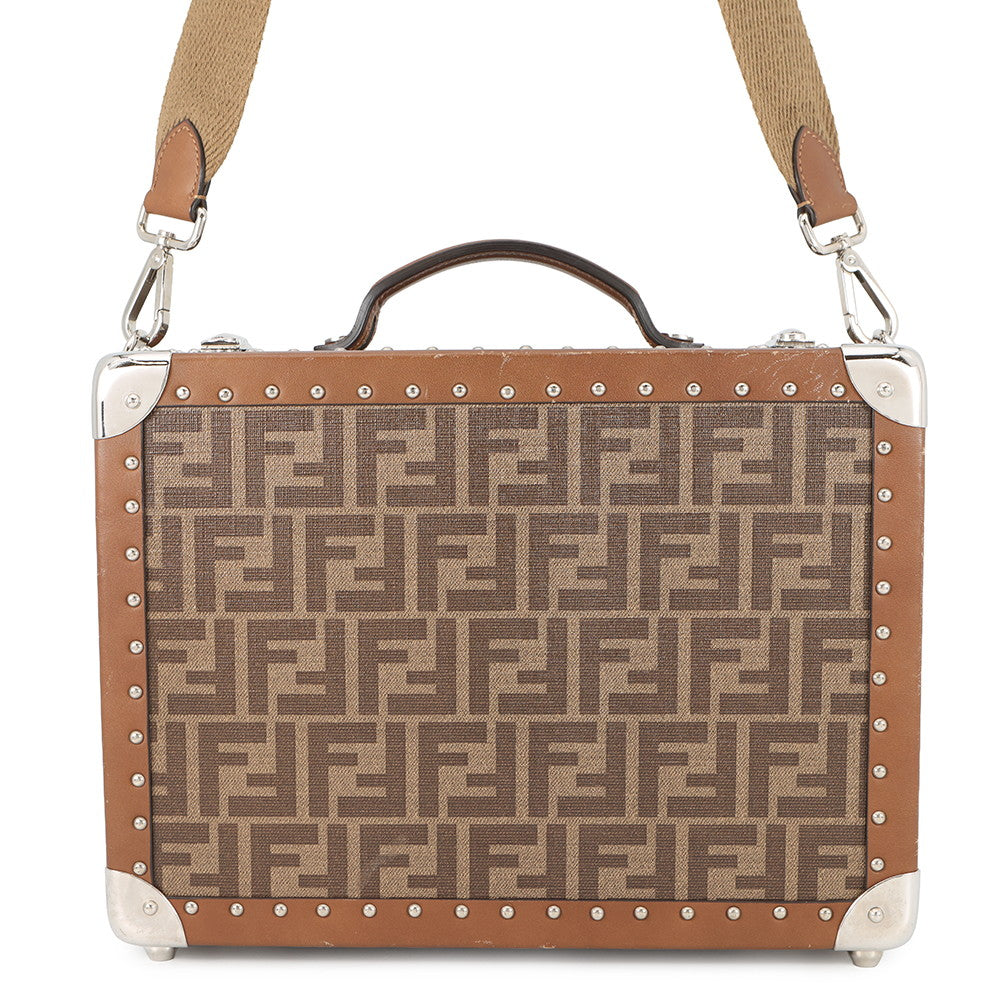 Fendi Trunk case Brown7VV134 PVC Leather Handbag