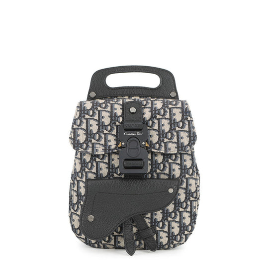 Dior Backpack Gallop Oblique Jacquard Black1ADBA011YKY Leather Canvas