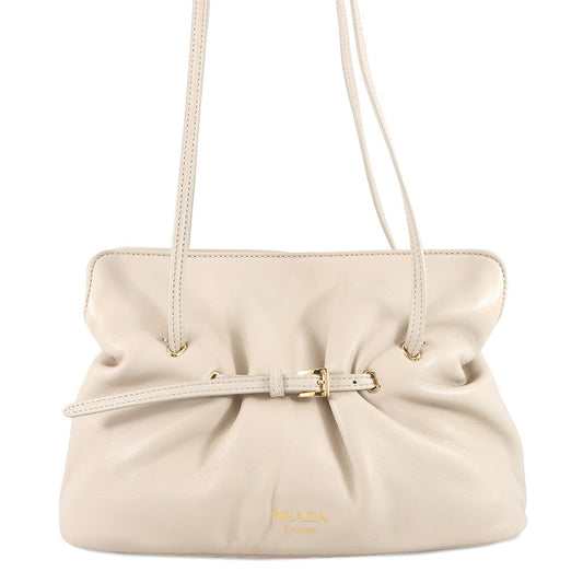 Prada Shoulder Bag Dada Ivory1BG586 Nappa Leather Small