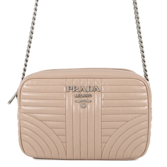 Prada Shoulder Bag Diagram Beige1BH083 Leather Chain
