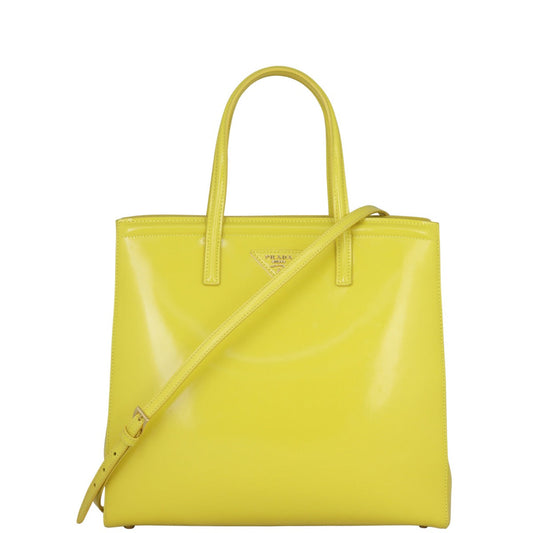 Prada Brushed Tote Bag Leather