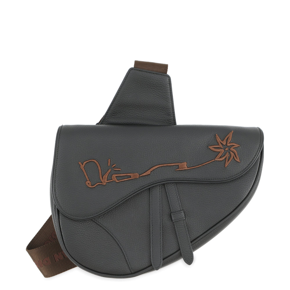 Dior Crossbody Bag x Cactus Jack Saddlebag Black1ADPO093SOT Leather