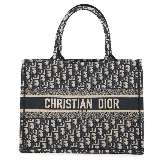 Dior Tote Bag Book tote EcruWhiteM1296ZRIW M828 Canvas Blue Medium