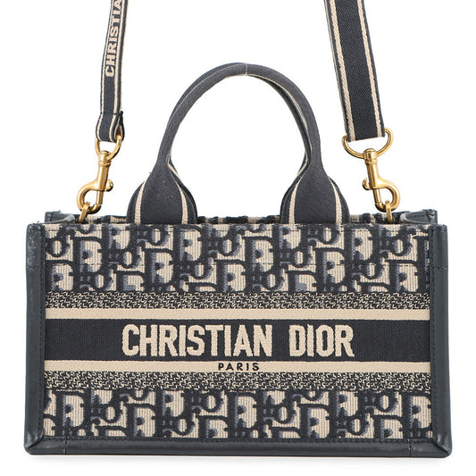 Dior Handbag East West Book Tote NavyM1326CZBB M928 Canvas Tote Bag