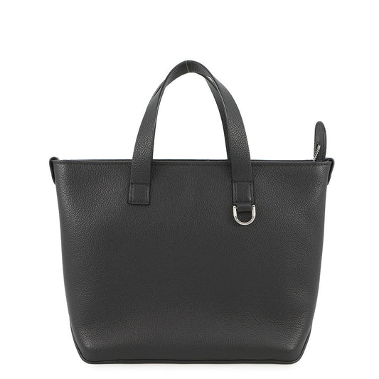 Fendi FF Square Shopping Bag Black7VA658 Leather Small Tote Bag