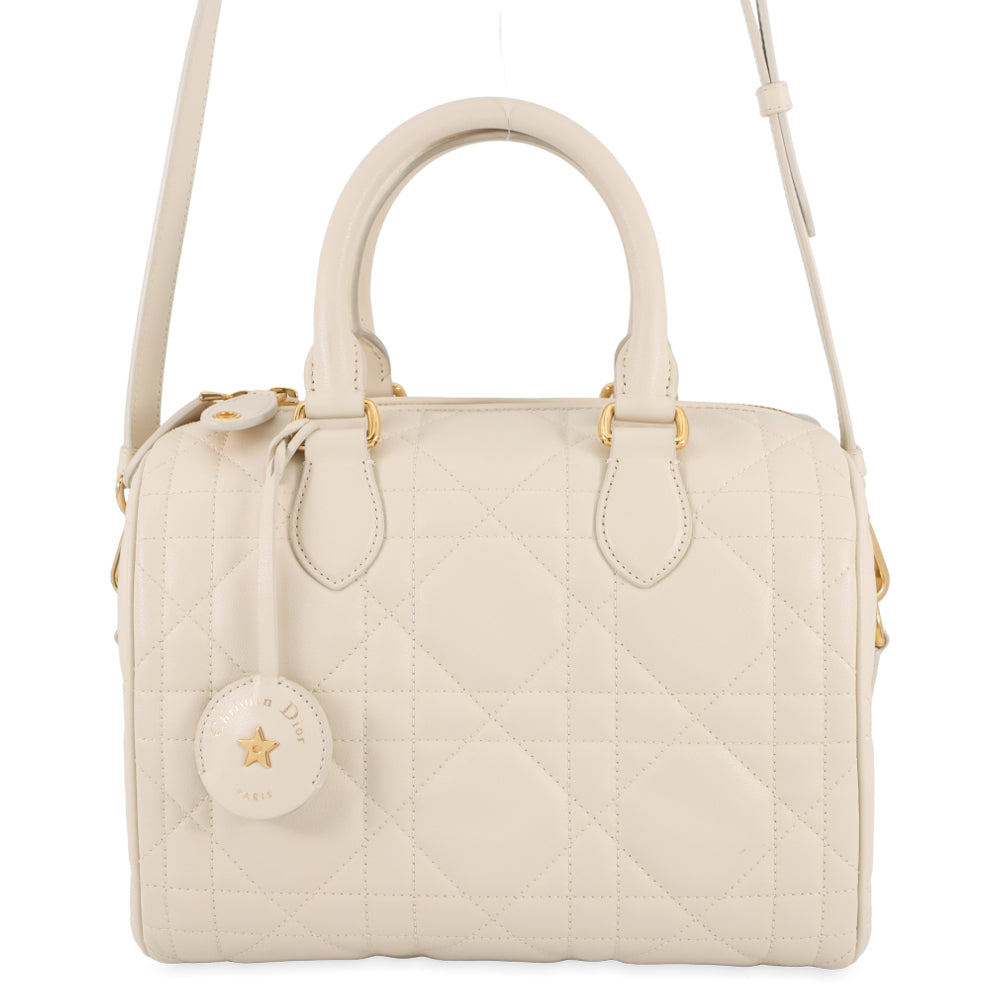 Dior Handbag Groove 25 Macrocannage 2-Way Bag IvoryM1365UBOL Calf Leather Medium