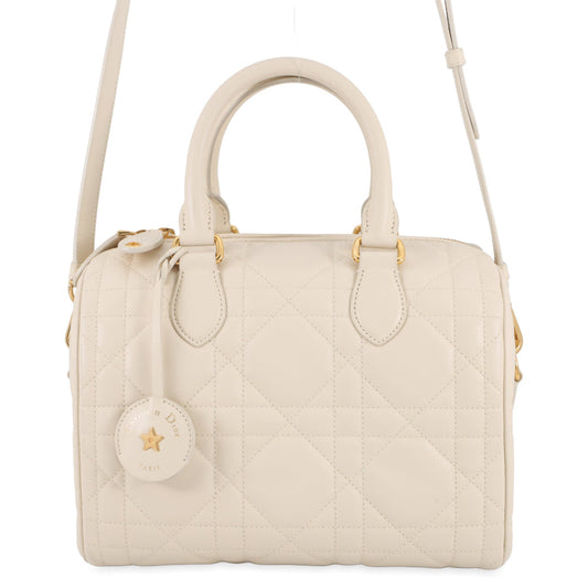 Dior Handbag Groove 25 Macrocannage 2-Way Bag IvoryM1365UBOL Calf Leather Medium