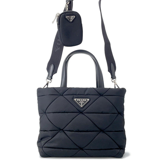 Prada Padded 2way Tote Bag Black1BG373 Nylon Small
