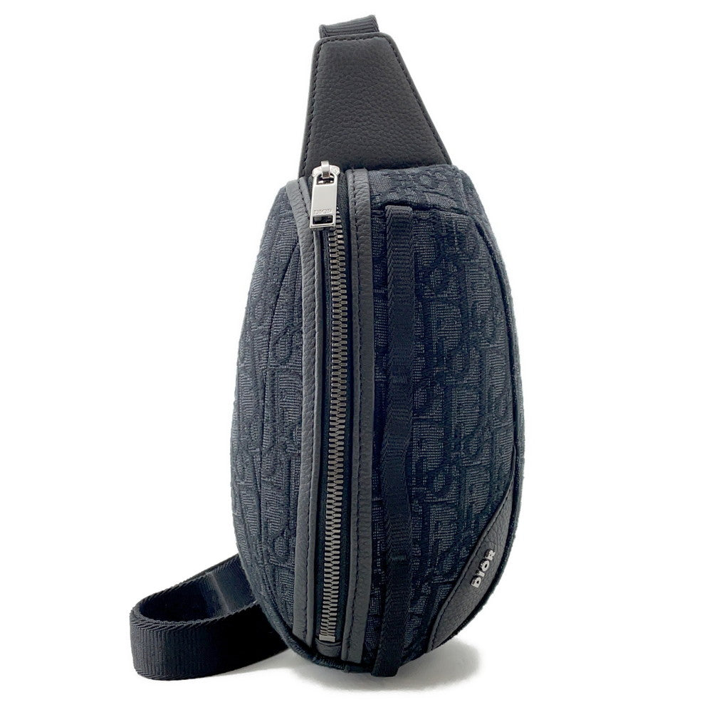 Dior Crossbody Bag Oblique Black2ESBC311YKY Leather Canvas