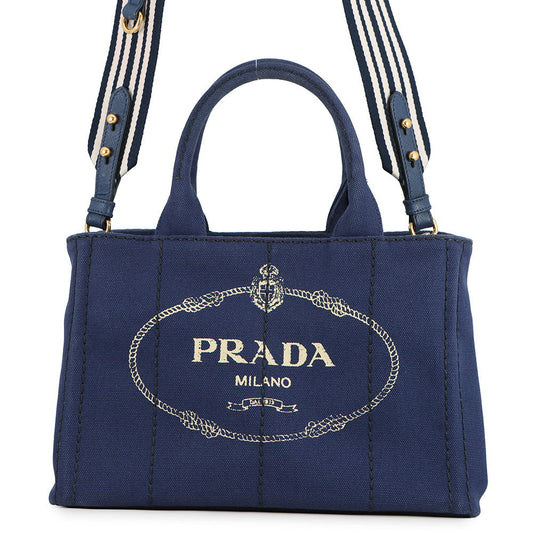 Prada Canapa Blue1BG439 Canvas Handbag