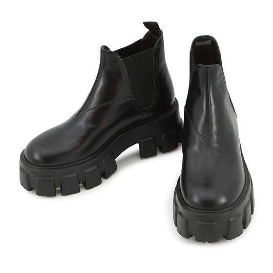 Prada Monolith Side Gore Boots Black1T725L Rubber Leather Shoes